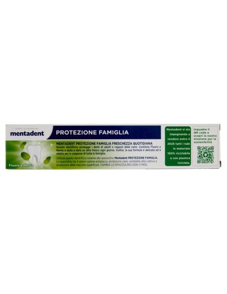 mentadent dentifricio 75ml - protezione famiglia - freschezza quotidiana: tuttocasashop.live: igiene e cura della persona