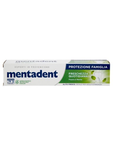 mentadent dentifricio 75ml - protezione famiglia - freschezza quotidiana: tuttocasashop.live: igiene e cura della persona