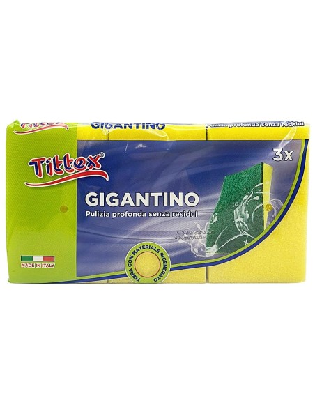 gigantino 3 spugne con abrasivo: tuttocasashop.live: pulizia e cura della casa