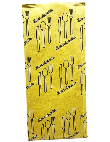 1000 buste portaposate in carta con tovaglioli - cartapaglia buon appetito: tuttocasashop.live: carta & monouso