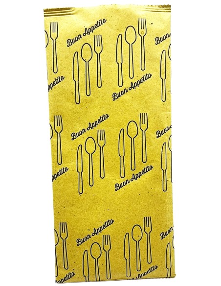 1000 buste portaposate in carta con tovaglioli - cartapaglia buon appetito: tuttocasashop.live: carta & monouso