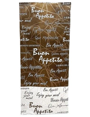 1000 buste portaposate in carta con tovaglioli - buon appetito - marrone: tuttocasashop.live: carta & monouso