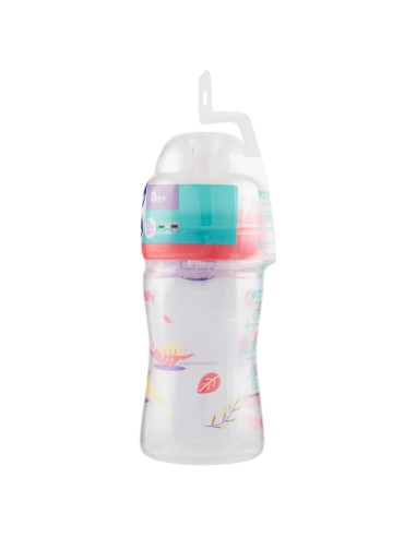 neobaby biberon in plastica collo largo - 150ml - 0m+ - dino rosa: tuttocasashop.live: igiene e cura della persona